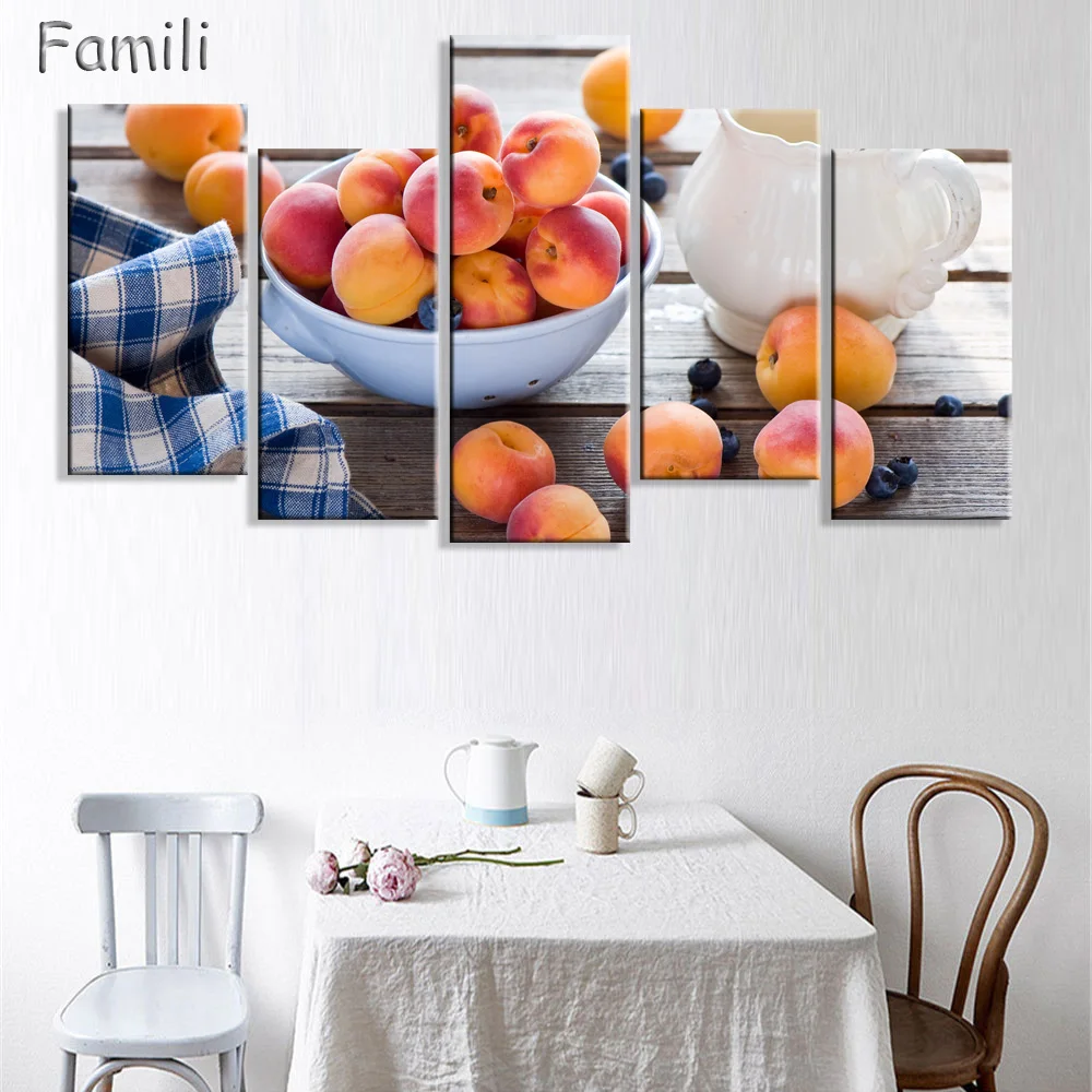 5 панелей яйцо и мука чашка современного холста картина настенное искусство для