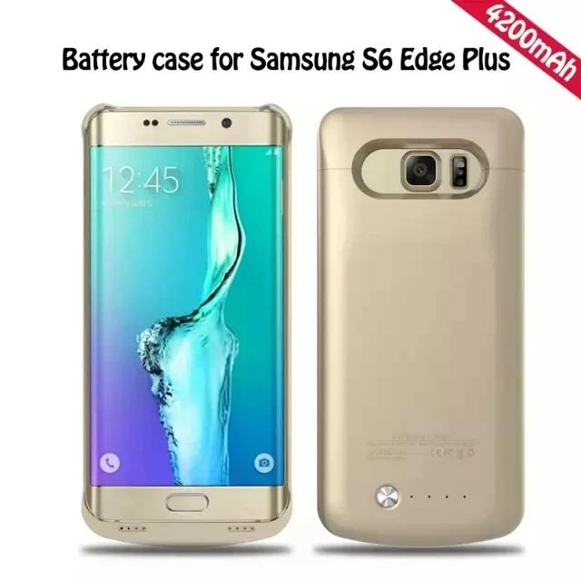 Высококачественный чехол с внешним аккумулятором 4200 мАч для Samsung S6 edge Plus
