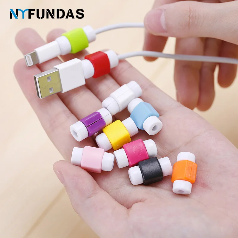 NYFundas 10 шт. защитный Usb кабель для iPhone 4 4s 5 5s 6s plus 7 8 X Зарядное устройство Шнур