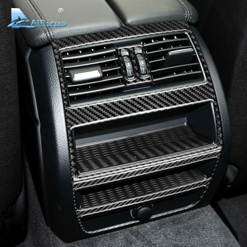 

AIRSPEED for BMW F10 5 Series Accessories Carbon Fiber Car Rear Air Conditioning Outlet Vents Frame Trim Stickers Car Styling