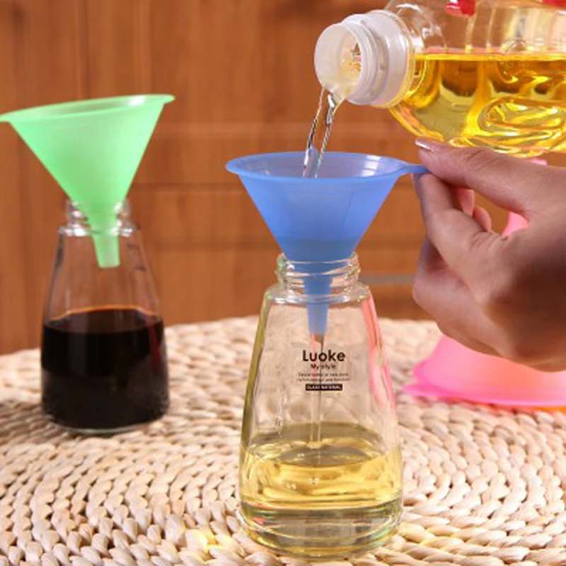 5 шт. Кухня Пластик мини гель Практическая Воронки лабораторные Карамельный цвет