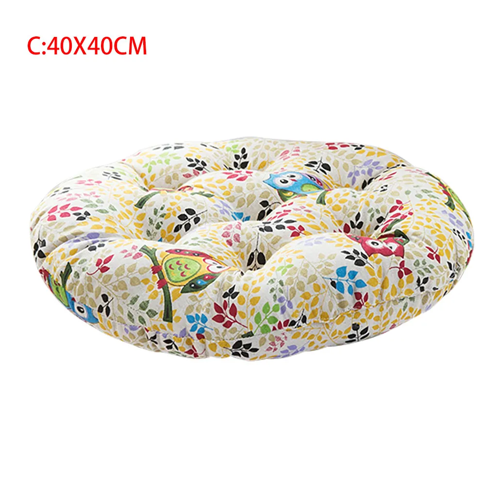 Очаровательная сова цветная Подушка для стула с принтом дерева круглая мягкая