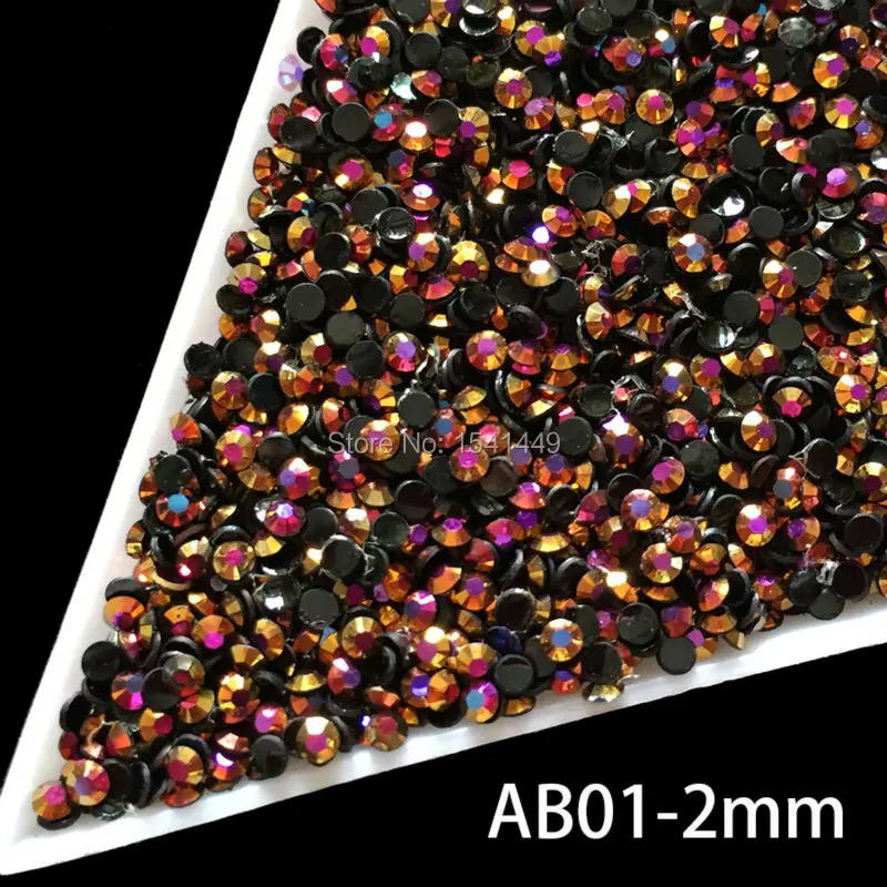 1000 шт./упак. DIY Nail art Jelly resin gold rose лазерный зеленый кристалл ss6 Стразы AB 2 мм стразы с