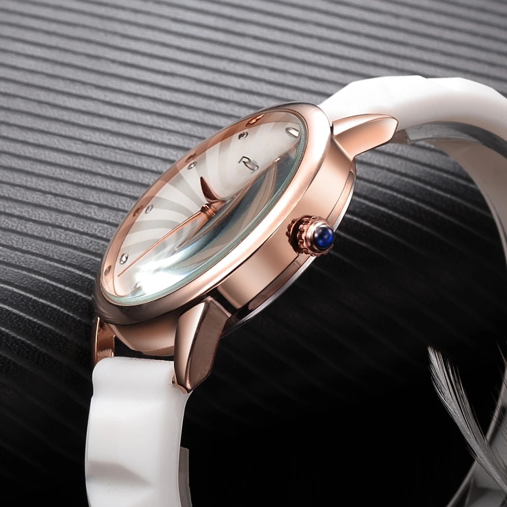 Часы наручные женские с силиконовым ремешком повседневные аналоговые кварцевые