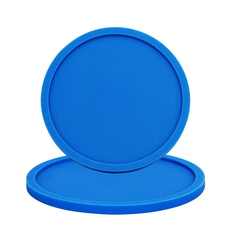 Blue 10 шт. Нескользящие силиконовые подставки для напитков настольная защита 10 см - Цвет: Blue