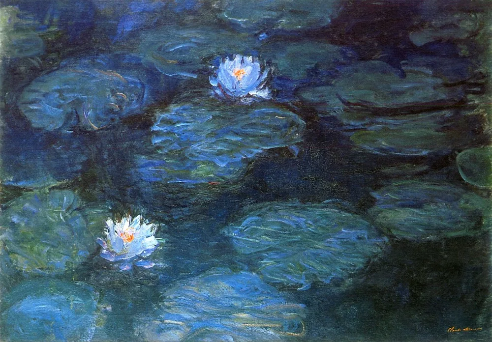

100% handmade landscape oil painting reproduction on linen canvas,water-lilies-1899 by claude monet,Free DHL Shipping