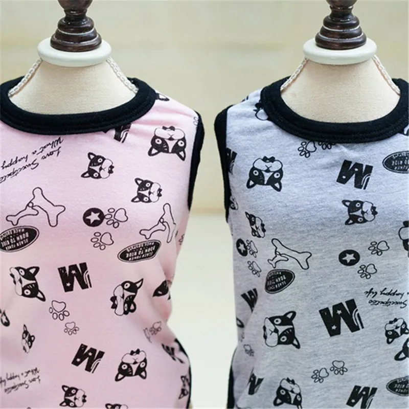 Футболка PipiFren для собак мультяшная одежда мопса французский бульдог летняя