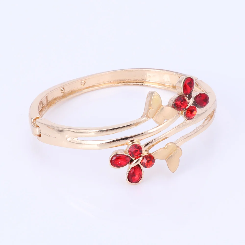 Нигерийские Свадебные африканские бусы ювелирный набор красные стразы Бабочка