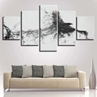 Модульная картина с HD принтом животных лошадей Абстрактная Картина на холсте постер с цветами для гостиной настенное Искусство Декор для дома Рама