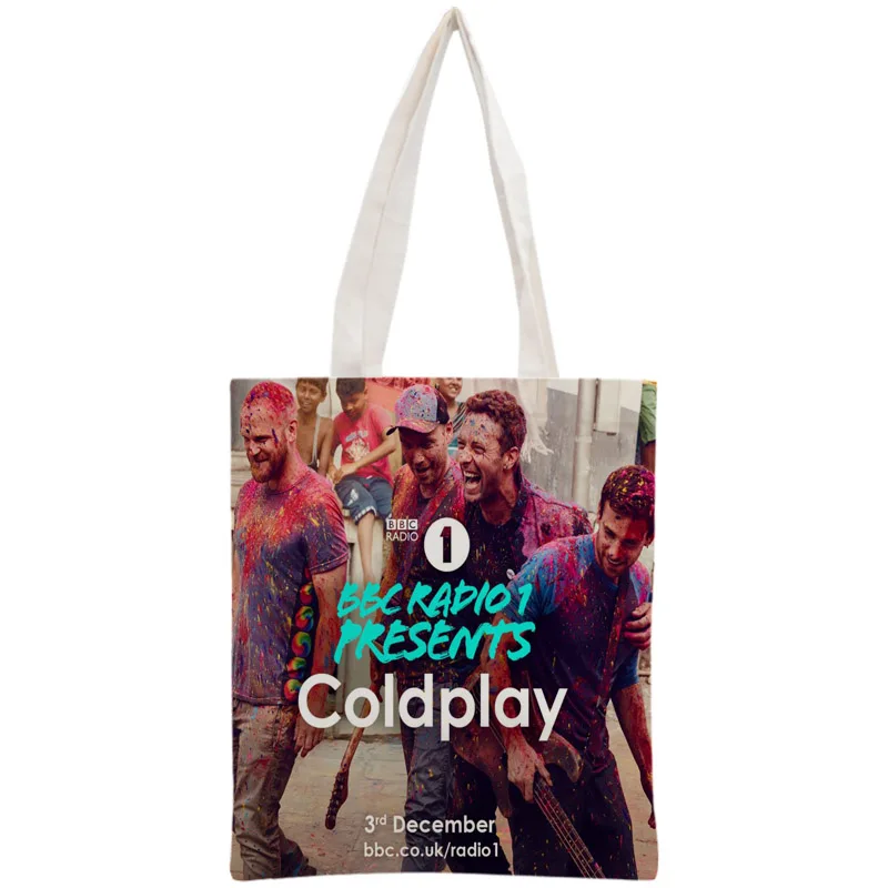 Пользовательская Сумка-тоут Coldplay многоразовая сумка женская через плечо