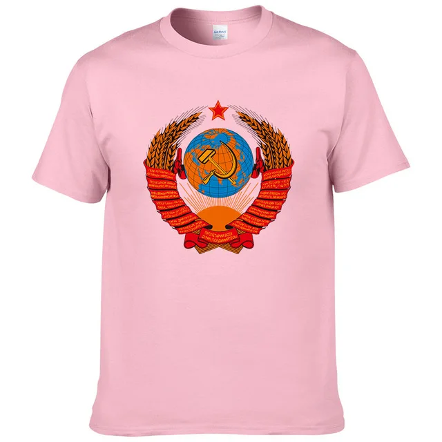 2019 Новое поступление Мужская/Женская футболка CCCP советский русский KGB Hammer Sickle