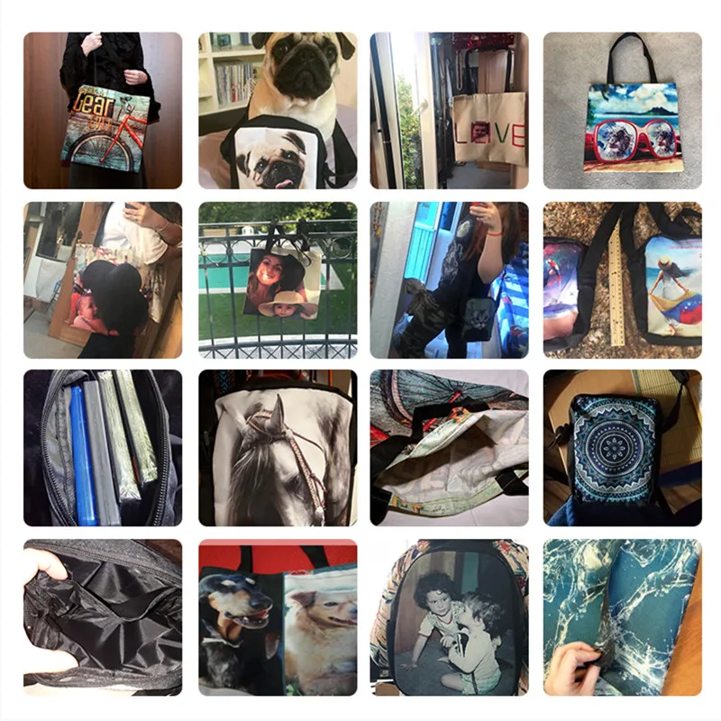 Индивидуальная Двусторонняя набивная женская большая сумка для покупок через