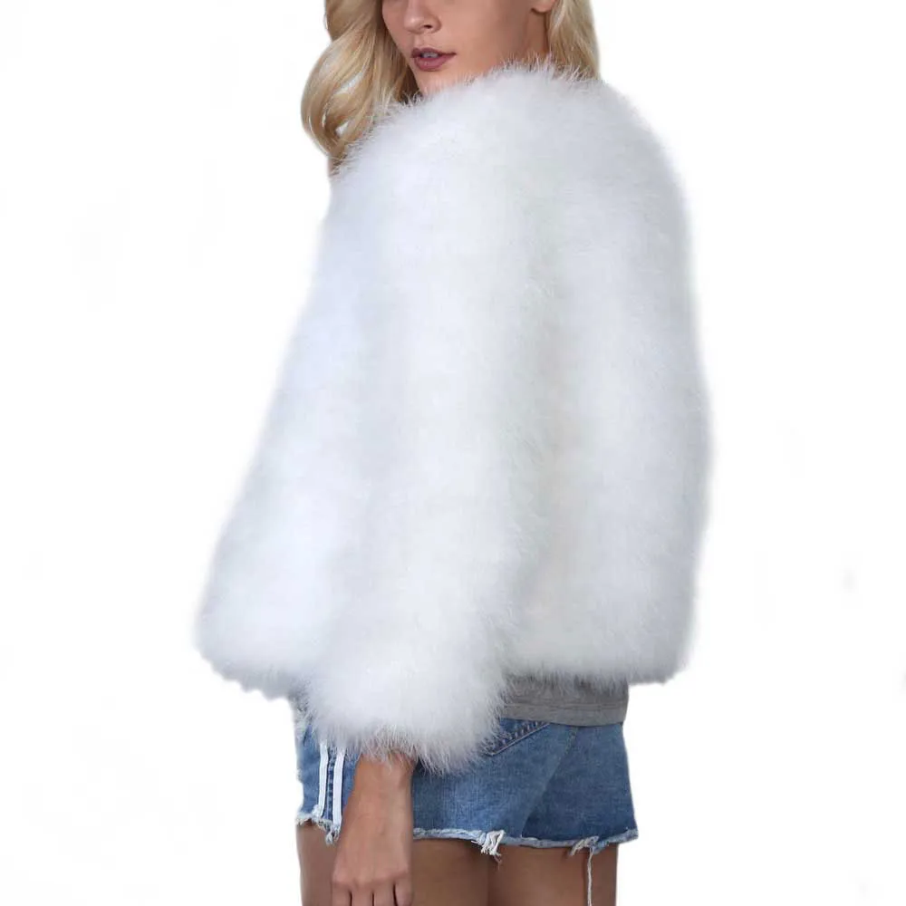 

Lanxirui Fur Natural Color Faux Fur V -Neck Wide -Waisted Covered Button Full Fur Floating Hair Jacket Fur Vests Coat Nov27
