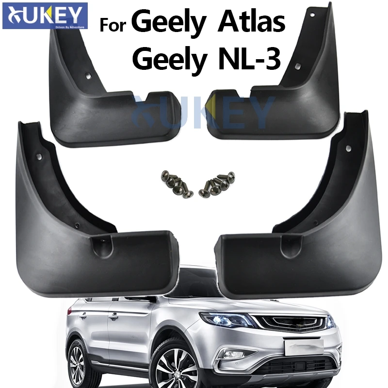 

4pcs Molded Mud Flaps For Geely Atlas 2016 - 2018 Mud Guards Splash Guards Fender Mudguards Mudflaps NL-3 Proton X70 2017