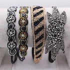 Этнические металлические бусины повязка на голову Винтажные бусины Цветок плетеный резинка эластичная повязка на голову аксессуары для волос