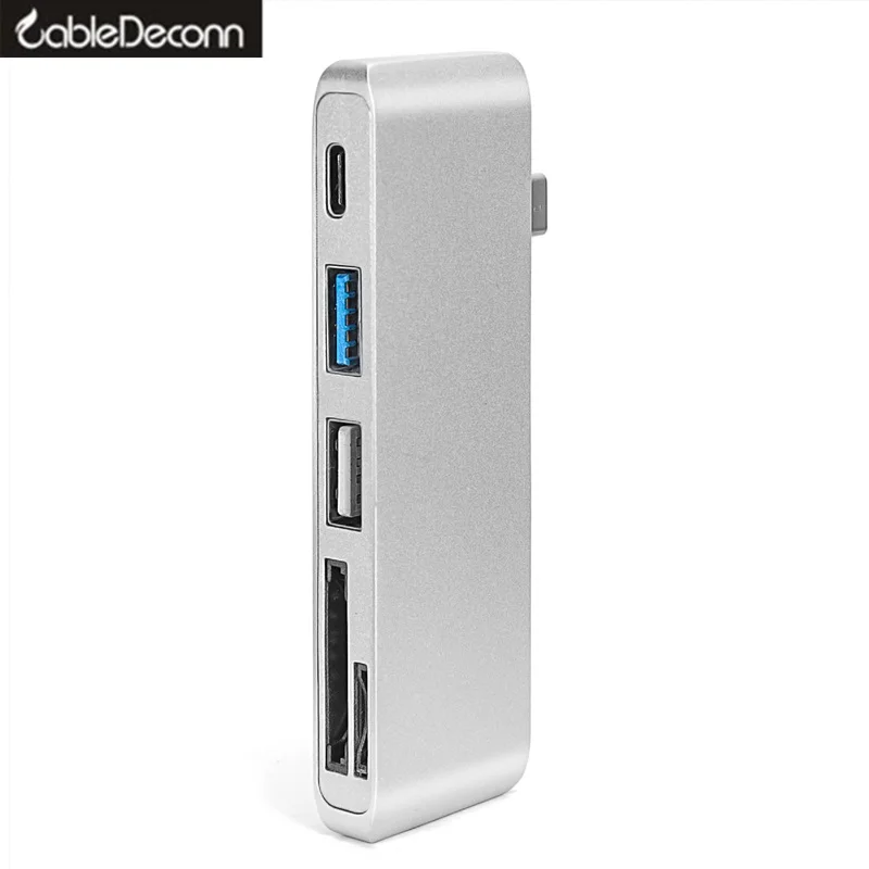 USB C концентратор Thunderbolt 3 док станция для USB3.0 usb3.1 зарядный кабель TF SD карта адаптер