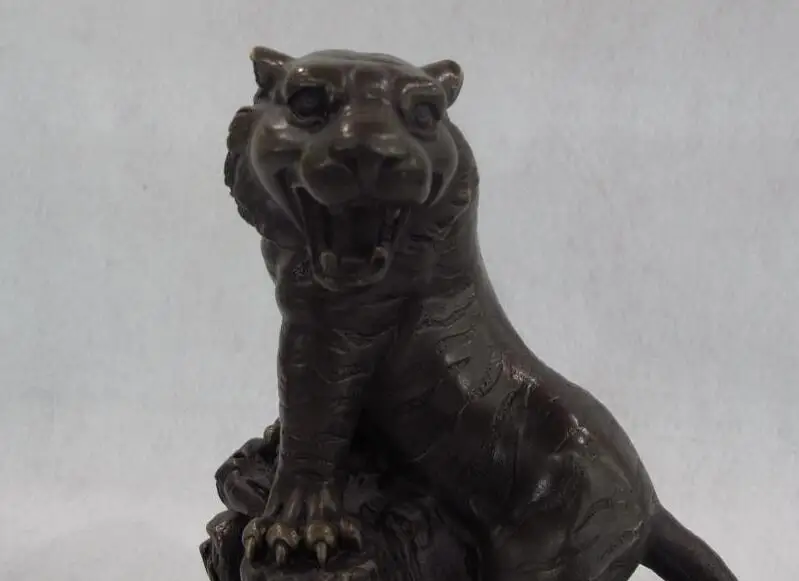 8 Chinese Bronze Copper FengShui Lucky Up The Mountains Year Zodiac Tiger Statue | Дом и сад