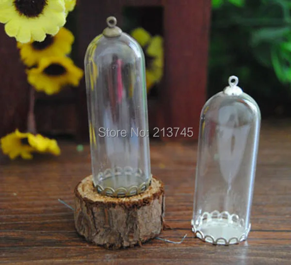 Распродажа Бесплатная Доставка! 10 комплектов Серебряный 50*18 мм стеклянный глобус