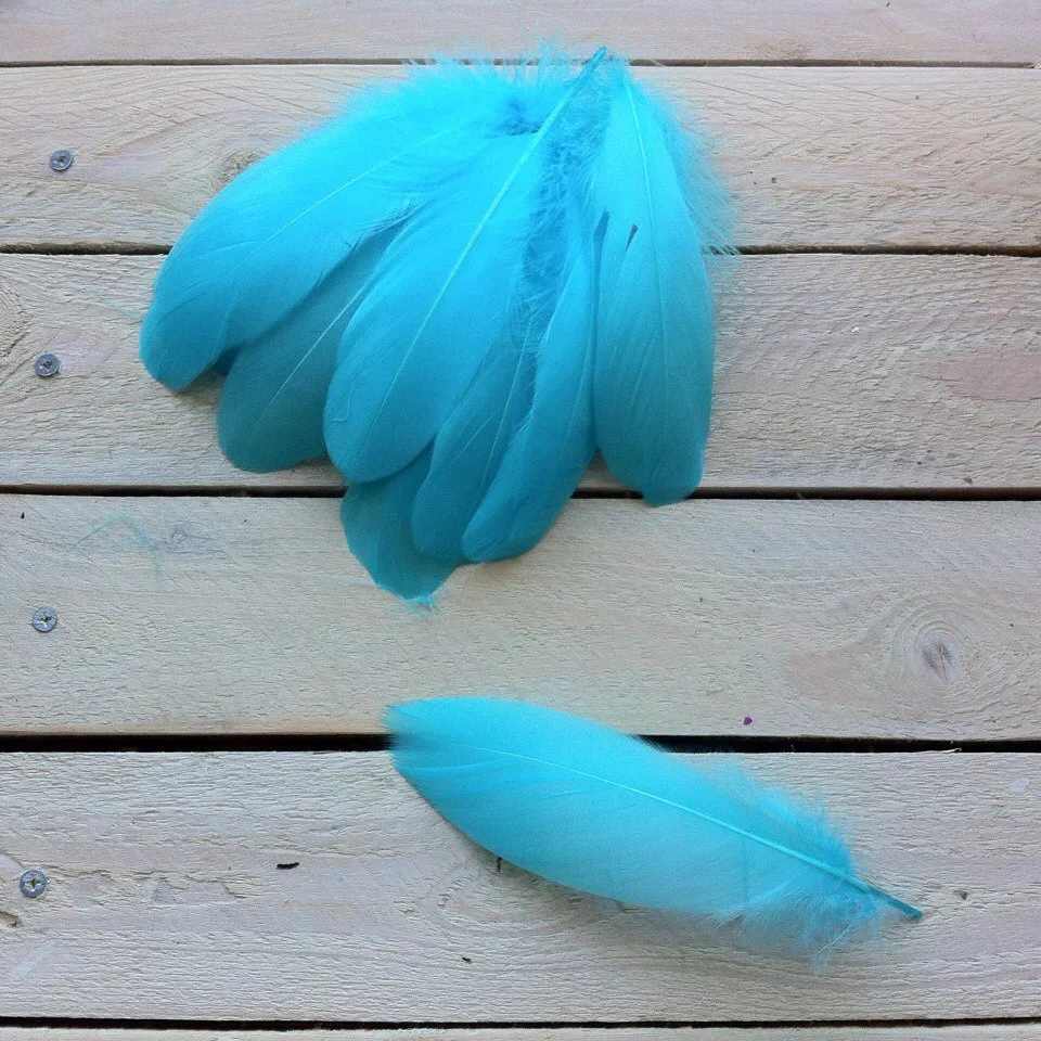 Новинка! Оптовая продажа натуральный цвет гусиного пера 20 шт. 5 7 дюймов/13 18 см