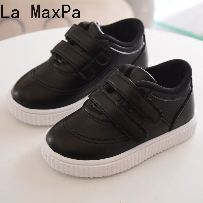 La MaxPa/2019 г. Тонкие белые прогулочные туфли с мягкой подошвой детская кожаная обувь