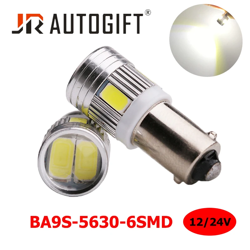 

50pcs T11 T4W 233 h6w BA9S 6 SMD 5630 5730 LED lamps Car LED bulbs interior Lights Car Light Source parking 12V 24V White 6000K