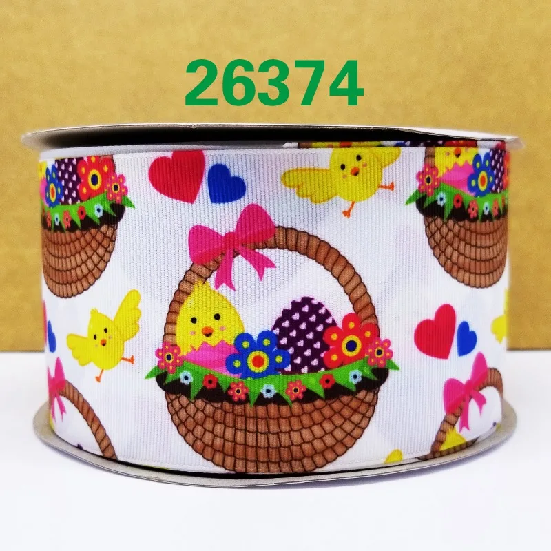 50 ярдов мультфильм напечатанный grosgrain ленты 26295 - Цвет: 26374