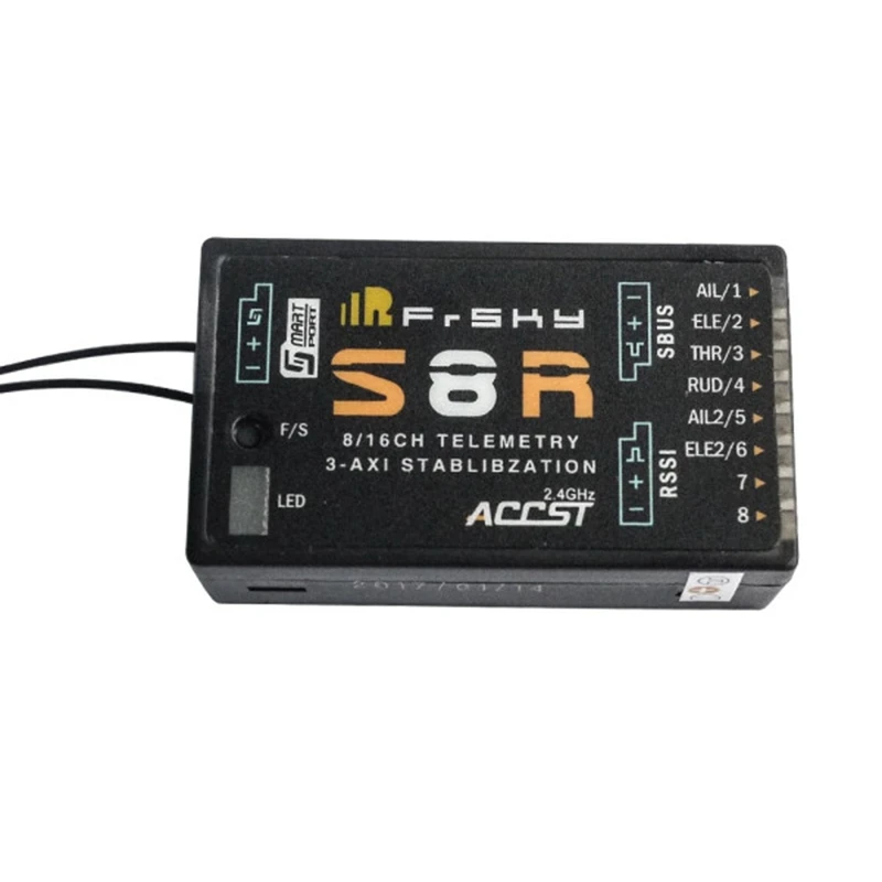 Новейший Frsky S8R 16CH 3 осевой стабилизация RSSI PWM выход телеметрический приемник с