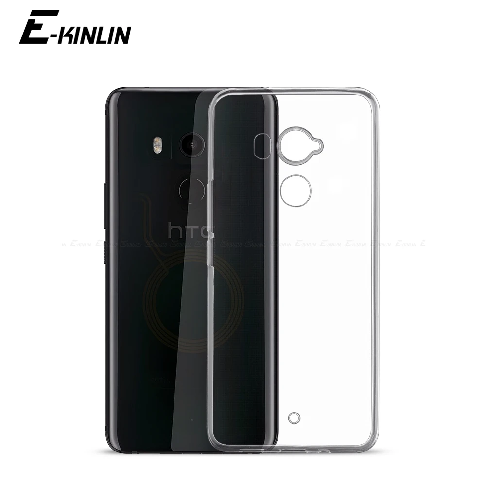 Ультратонкий Прозрачный мягкий защитный чехол из ТПУ для HTC U20 U19e U12 U11 Plus