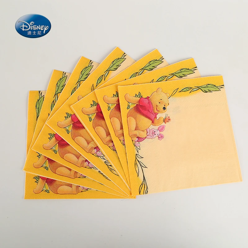 Вечерние поставки с Винни пухом для м/ф Пуха и салфетки дня рождения декоративная