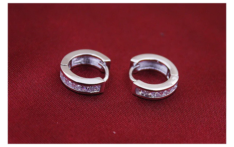 

Junkang Korean star fashion jewelry square stone round earrings for women stud earrings
