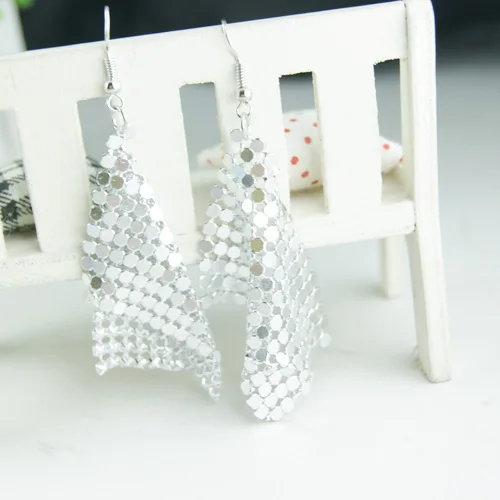 Женские длинные серьги подвески JZTOP изящные модные ярких цветов с блестками