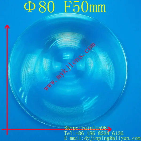 Focal length 50mm Diameter 80 mm Fresnel Lens,High light condenser Fresnel Lens used traffic light LED light stage light lens