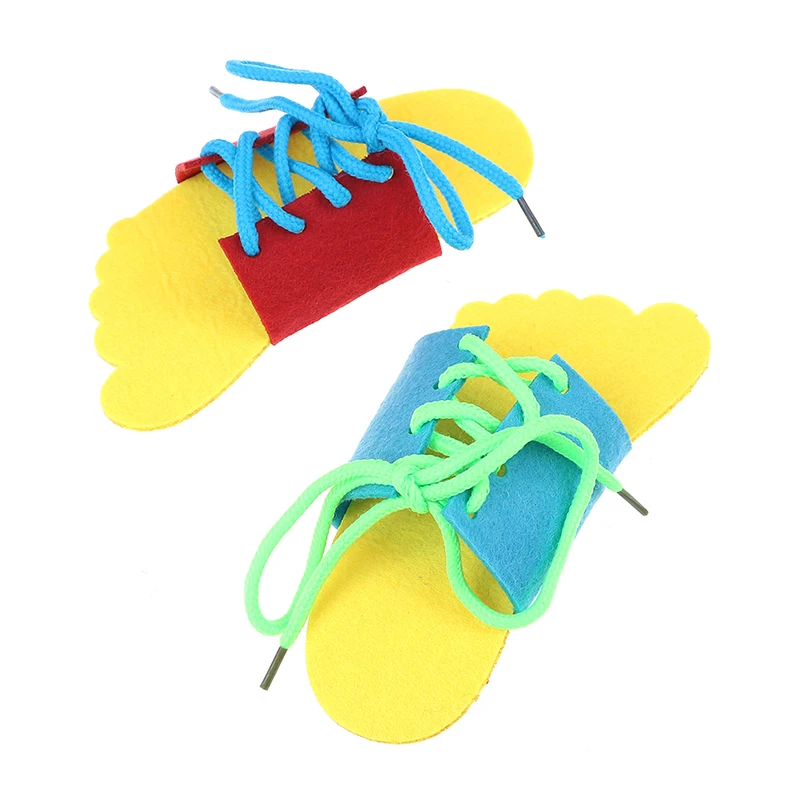 size 3 Горячая Распродажа, детские игрушки, сделай сам, Eva ЧАСЫ, Обучающие, Обучающие, модные, для малышей, шнурованная обувь, Монтессори, Детские деревянные игрушки - Цвет: size 3