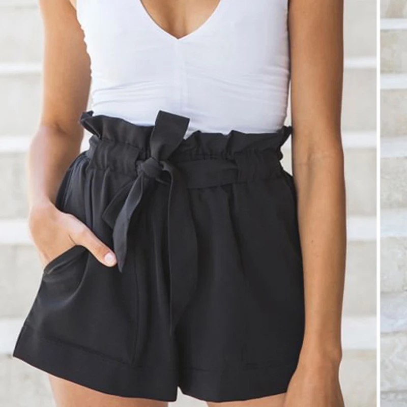 Hot Fashion Women Lady Sexy Shorts Summer Design High Waist Shorts Casual Beach Mini Short feminino Solid Shorts With Belt