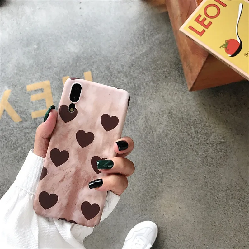 Чехол LANCHE Heart для Huawei P20 Lite P30 Pro жесткий пластиковый чехол телефона Honor 10 V10 V9 8X Nova 3 3i