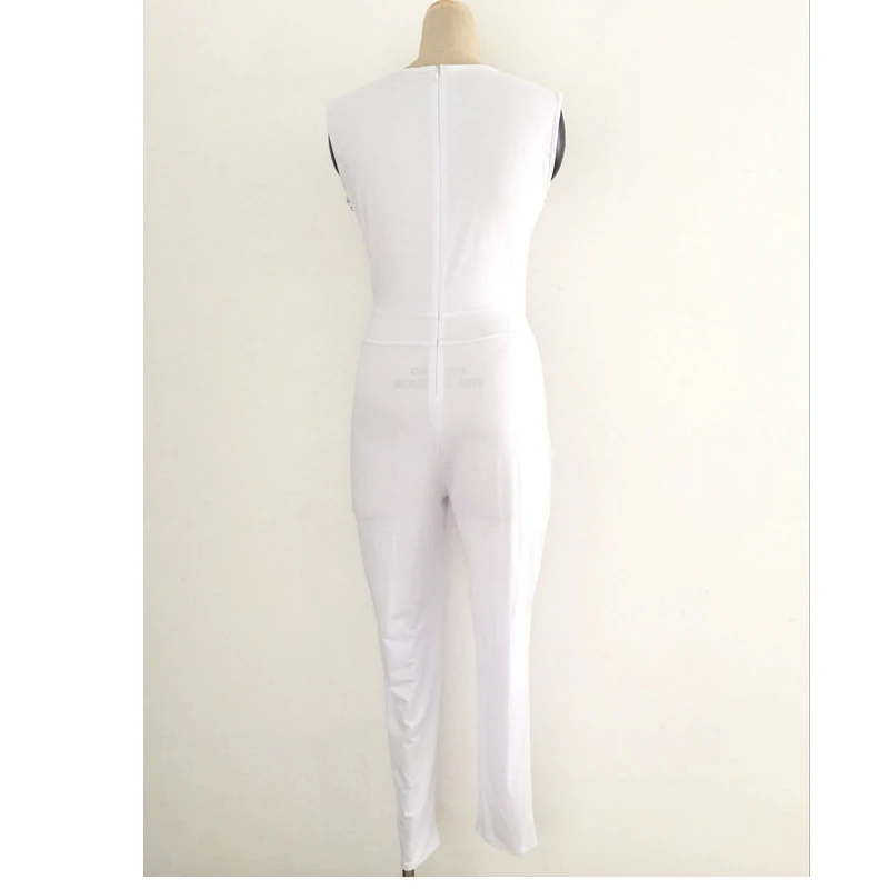 MUXU белый комбинезон боди сексуальные комбинезоны для женщин Европа и США