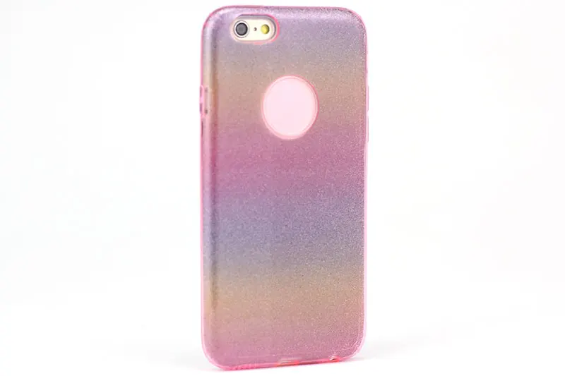 2016 чехол для iphone 6 6s 4 7 &quotдюймов TPU кожа радуга блеск тройная задняя защита тонкий |