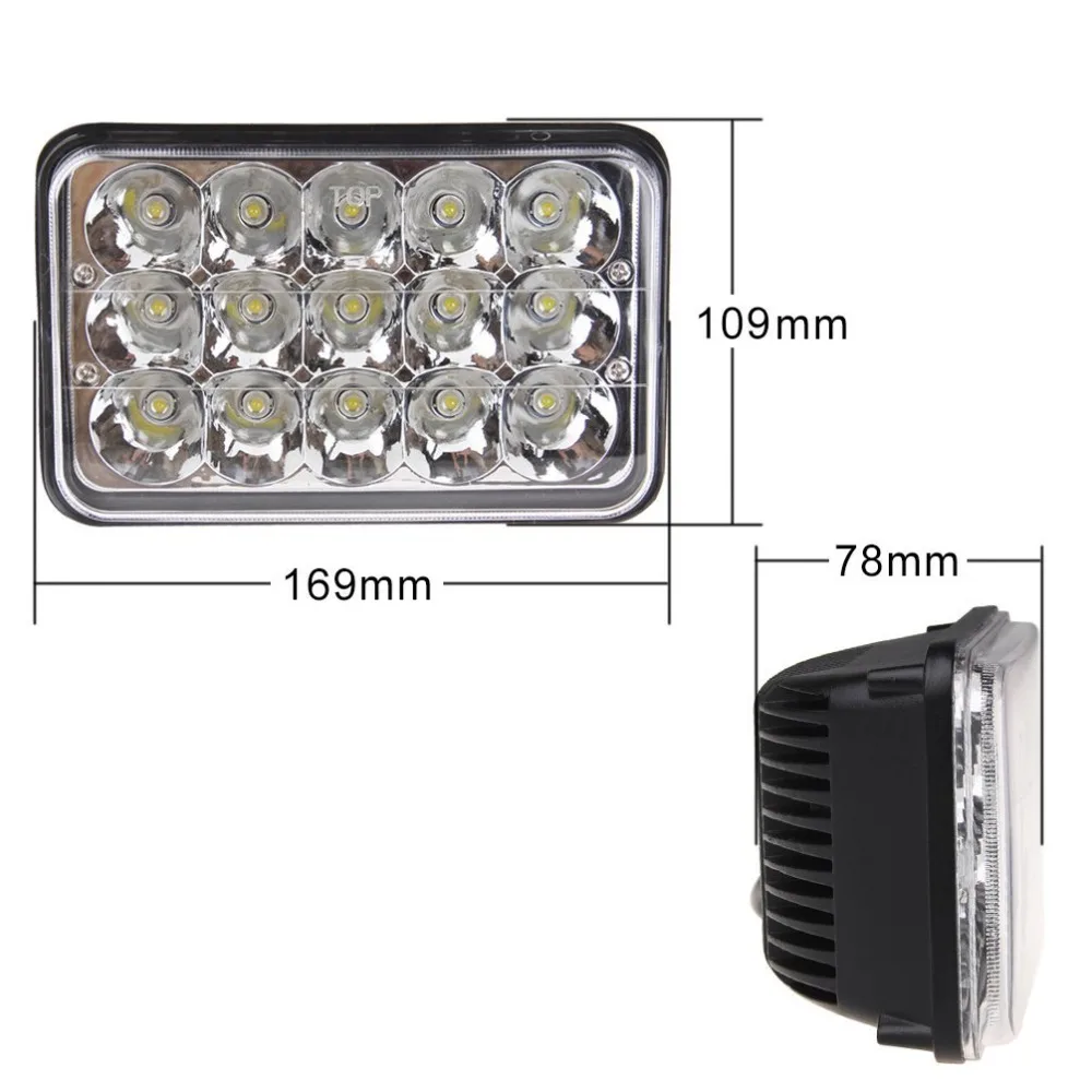 4x прямоугольный 4x6 дюймов светодиодный морской луч HID H4651 H4652 H4656 H4666 H6545 для Peterbilt