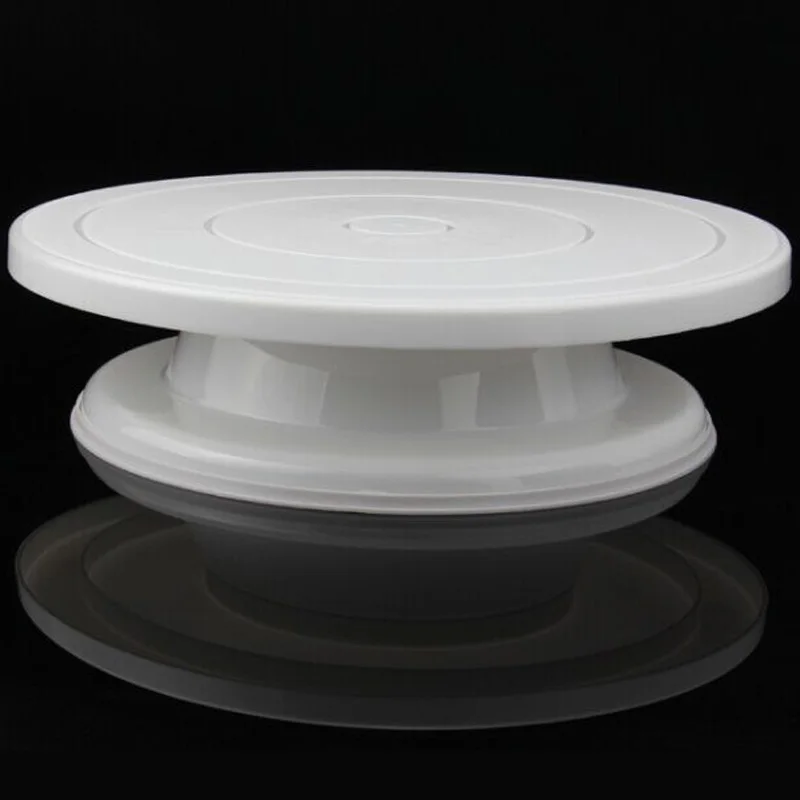 Turntable Decorating Stand Platform White 28cm Round Rotating Revolving Cake Sugarcraft Best Selling | Дом и сад