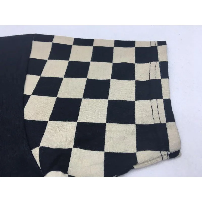 Мужская Винтажная футболка в клетку с коротким рукавом и карманом - купить по
