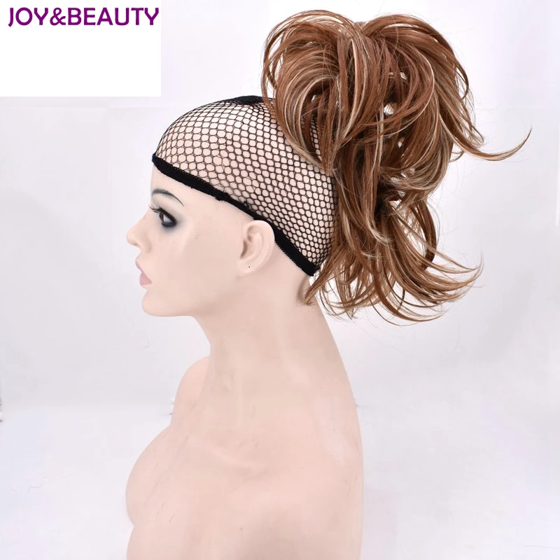 JOY& BEAUTY, 12 дюймов, женские, дамские, для девушек, синтетические, короткие, кудрявые, потрясающая форма, заколка-коготь, конский хвост, конский хвост, наращивание волос