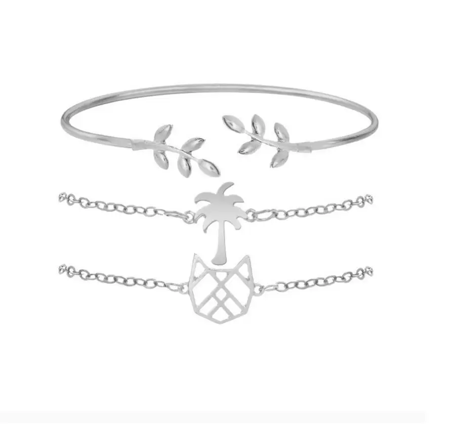 4 шт./компл. набор золотых браслетов pulseras с круглыми цепочками в богемном стиле