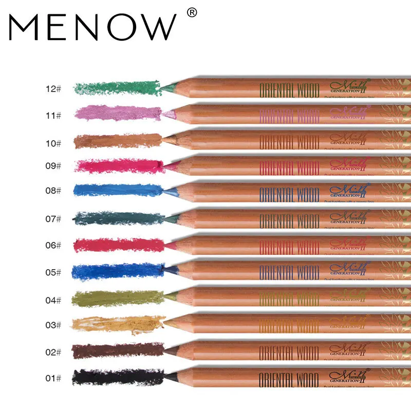 MENOW бренд Make up sat 12 видов цветов шелковистая древесина для разноцветных