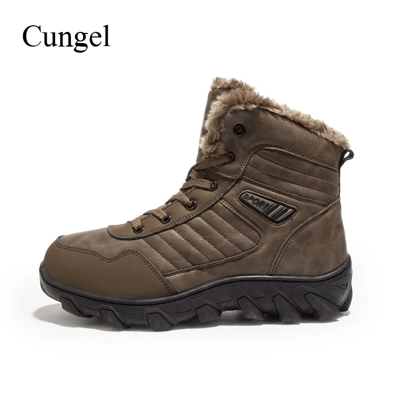 

Cungel Winter Outdoor boots Sneakers men Hiking shoes Trekking Keep warm boots Waterproof Anti-skid Mountain climbing shoes