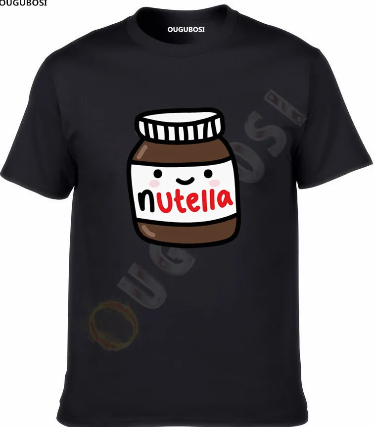 Бесплатная доставка с изображением шоколадной пасты Nutella лесной орех футболка