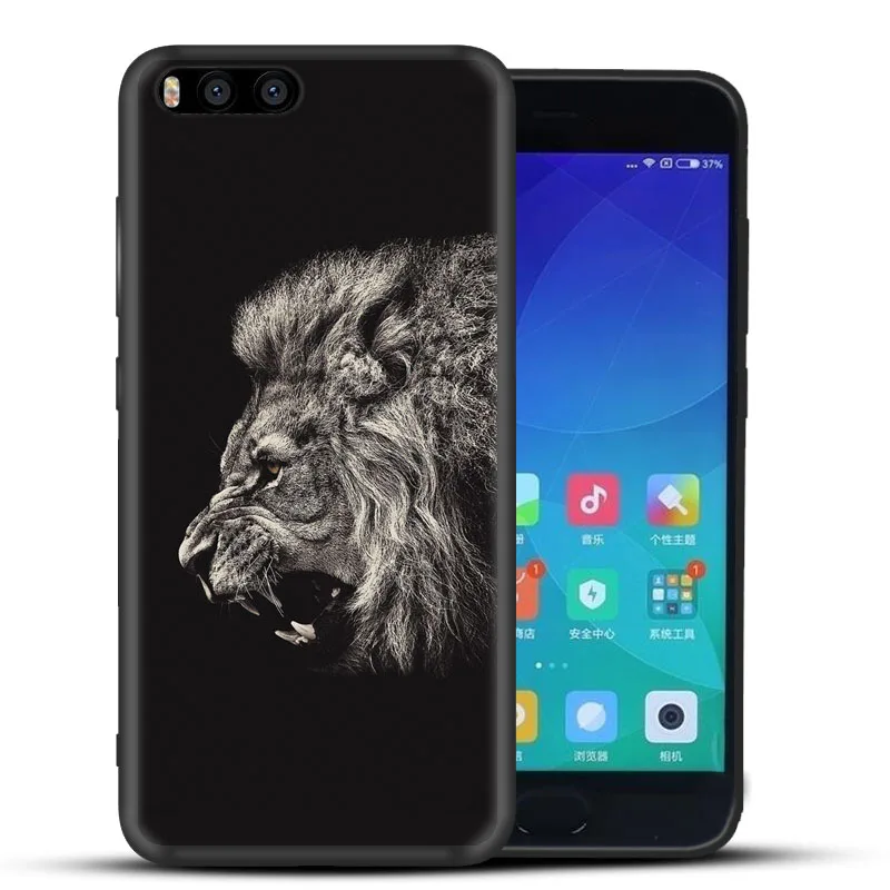 Five colors Case for Xiaomi Mi6 Luxury Full Cover Soft Silicone Plus Cartoon Printed Pattern Back Capa Coque |