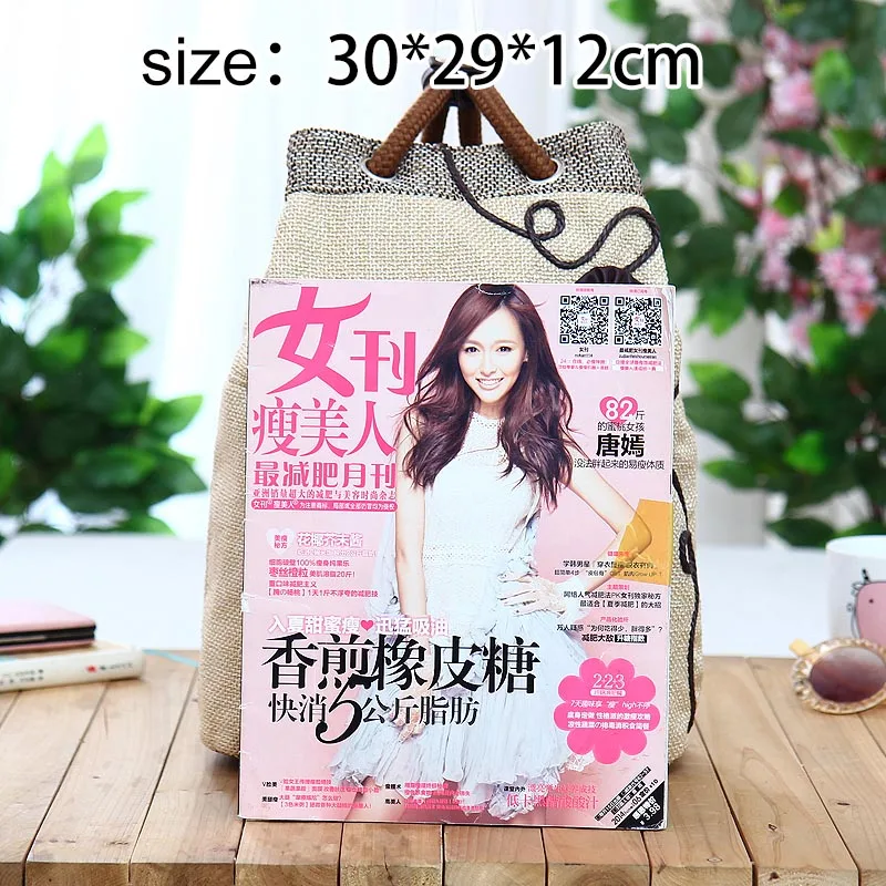 

New Retro Canvas Women Backpack 2019 Woven Drawstring Travel Backpack School Bag Female Bagpack Girls Tassel Mochila Masculina