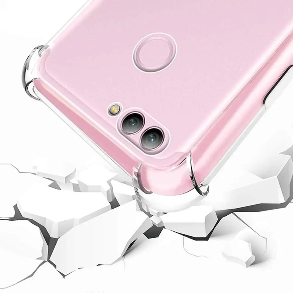 Dirt Resistant Case For Huawei Nova 2 Plus BAC-AL00 Anti Skid Soft TPU Rubber Shock Absorption Transparent Gel Bumper |