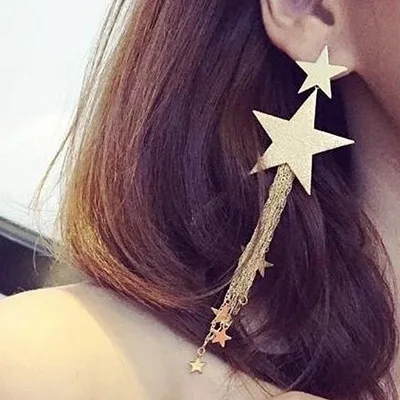 Серьги с кисточками M MISM Shining Star длинные цепочки украшенные жемчужинами