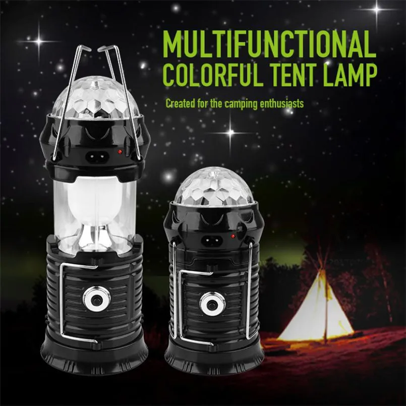 Велосипедный фонарь для кемпинга велоспорта солнечной энергии 3 режима